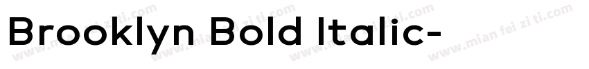 Brooklyn Bold Italic字体转换
